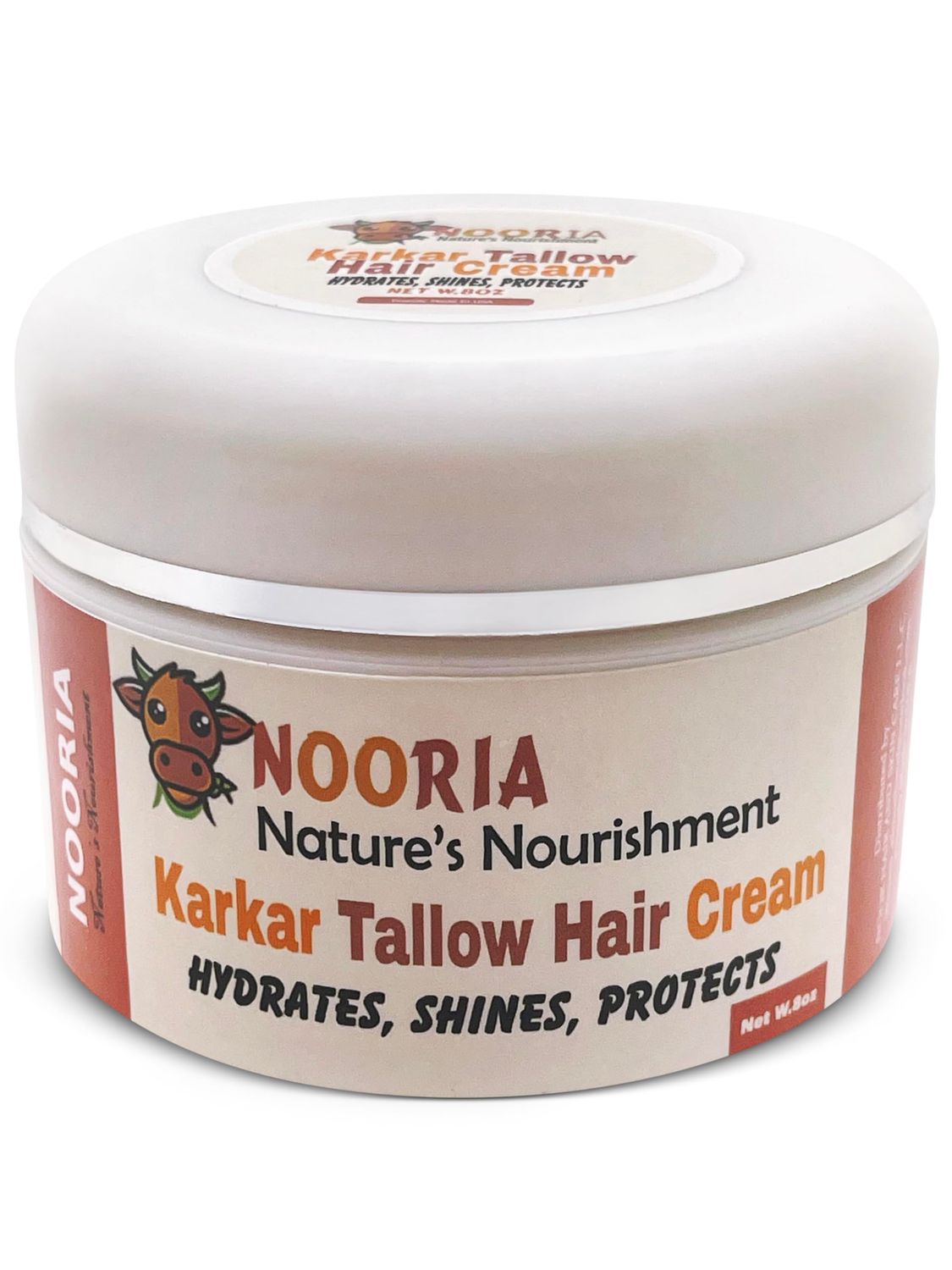NOORIA Karkar tallow Hair Growth Cream Organic 100 All Natural and Traditional Treatment Cream For Longer Shiny Healthy Moisturized Hair, prevent dryness,frizz,and breakage,handmade tallow 8oz