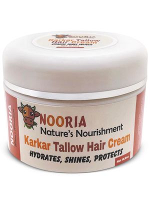 NOORIA Karkar tallow Hair Growth Cream Organic 100 All Natural and Traditional Treatment Cream For Longer Shiny Healthy Moisturized Hair, prevent dryness,frizz,and breakage,handmade tallow 8oz