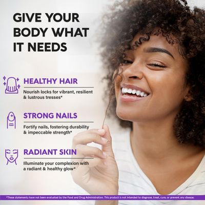 Biotin Collagen Keratin - Clinically Tested Supplement - Hair Growth Support, Skin Nails - 25000 mcg Vitamins B2, B3, B6 B7 B1 Hyaluronic Acid - Made in USA - Women Men 120 Capsules