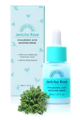 PATCH HOLIC Jericho Rose Hyaluronic Acid Moisture Serum - Korean Hyaluronic Acid Serum for Face Hydrating Serum for Dry Skin Wrinkle-Reducing Face Serum for Women Men Skin Serum (1.01 fl. oz)