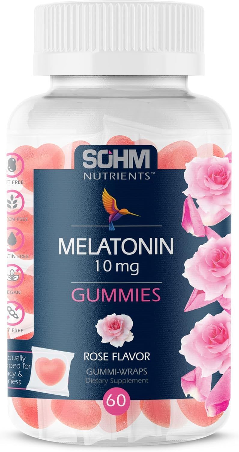 SOHM ADDS LIFE TO LIVES Melatonin Gummies, 60 Count, Supports Healthy Sleeps, Nighttime Solution to Enhance Sleep Quality Melatonin Gummies for Adults Vegetarian Without Gluten