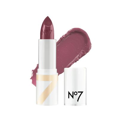 No7 Age Defying Lipstick - Berry Shine - Anti-Aging Makeup for Women - Hydrating Pink Lipstick with Hyaluronic Acid for Plumper, Smoother, Younger Looking Lips Over Time (3.5g)
