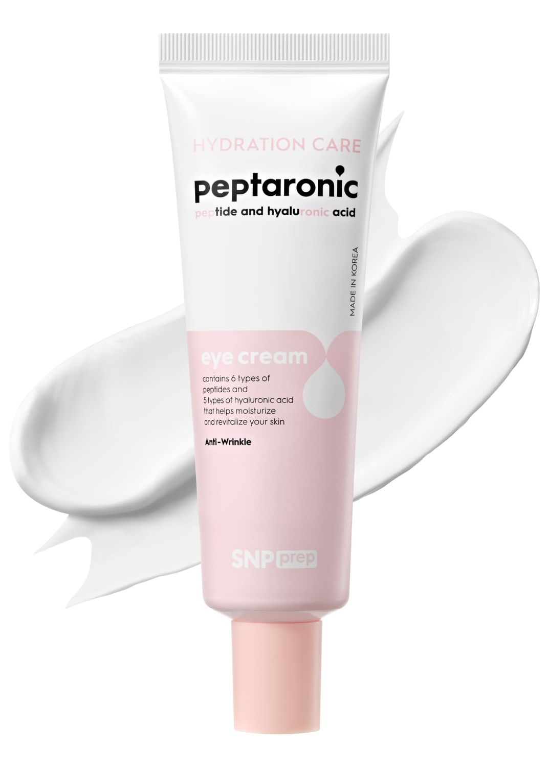 K Beauty Snp Peptaronic Eye Cream Peptide and Hyaluronic Acid Eye Cream Under Eye Cream for Dark Circles Eye Repair Cream Korean Skin Care Puffy Eyes Treatment 1.69 Fl Oz