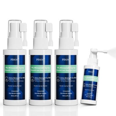 Minoxidil for Men Hair Growth Spray 2 Fl Oz (Pack of 3)