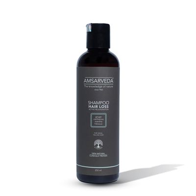Amsarveda Hair Loss Shampoo - Organic Formula to Reduce Hair Loss Stimulate Growth with Ginger Hibiscus Extracts, Nourishing Safe for All Hair Types - 250ml (8.4 fl oz)