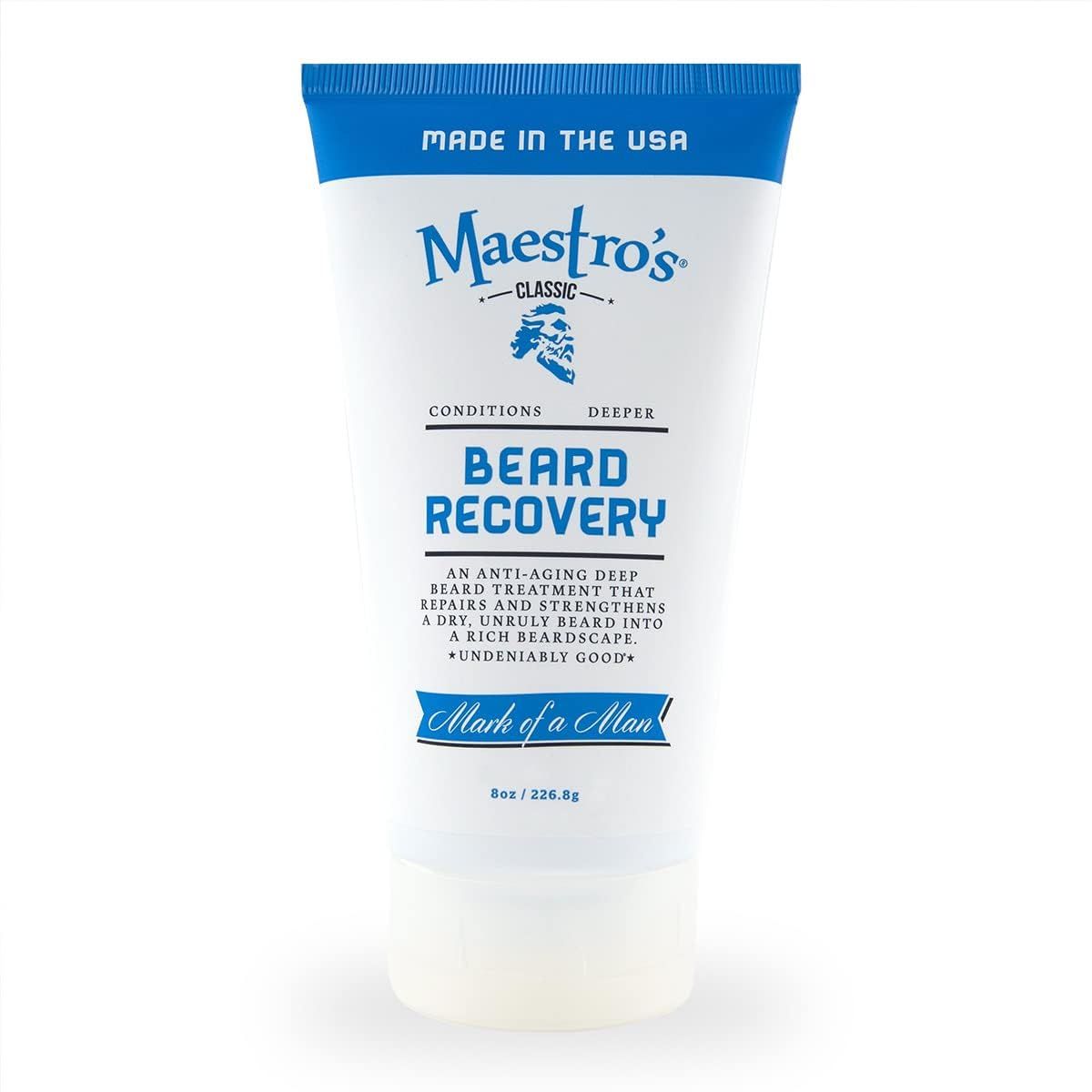 Maestro&#39;s Classic BEARD RECOVERY Tube for All Hair Types - Mark of a Man blend, 8 Ounce