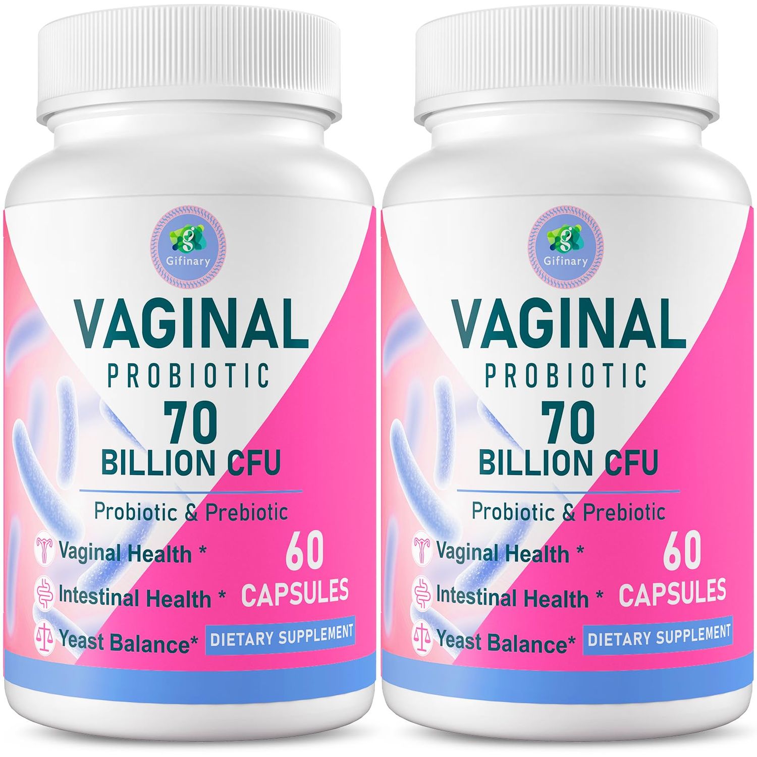 Vaginal Probiotics, 70 Billion CFU 13 Strains Probiotics for Women, with Prebiotic D-Mannose, Womens Probiotic for Vaginal Health, Urinary, pH Balance, Immune Digestive, 120 Capsules