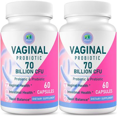 Vaginal Probiotics, 70 Billion CFU 13 Strains Probiotics for Women, with Prebiotic D-Mannose, Womens Probiotic for Vaginal Health, Urinary, pH Balance, Immune Digestive, 120 Capsules