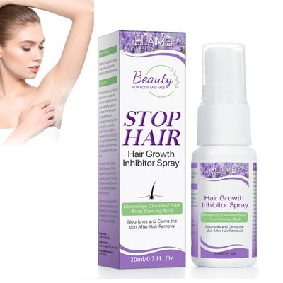 Hair Growth Inhibitor Spray - Slows Regrowth for Body, Face, Arms, Armpits, and Legs After Waxing