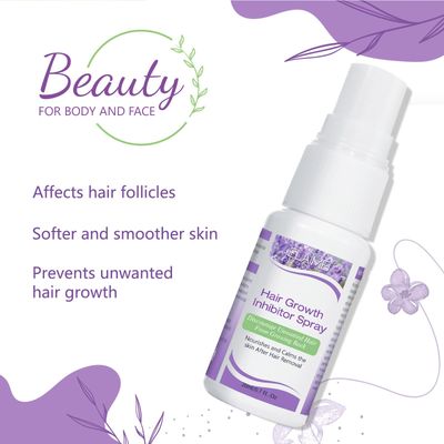 Hair Growth Inhibitor Spray - Slows Regrowth for Body, Face, Arms, Armpits, and Legs After Waxing