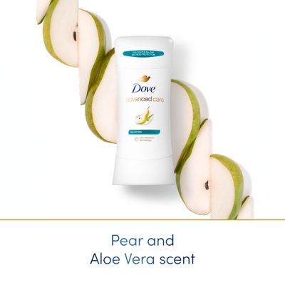 Dove Advanced Care Antiperspirant Deodorant Stick Rejuvenate 4 Count to help skin barrier repair after shaving by boosting skin's ceramide levels 72-hour odor control for soft underarms 2.6 oz