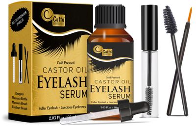 Cold-Pressed Castor Oil-2.03 Fl.oz, for Thickens, Enhancer, strengthens, Boost Growth for your Eyelashes, Eyebrows Hair