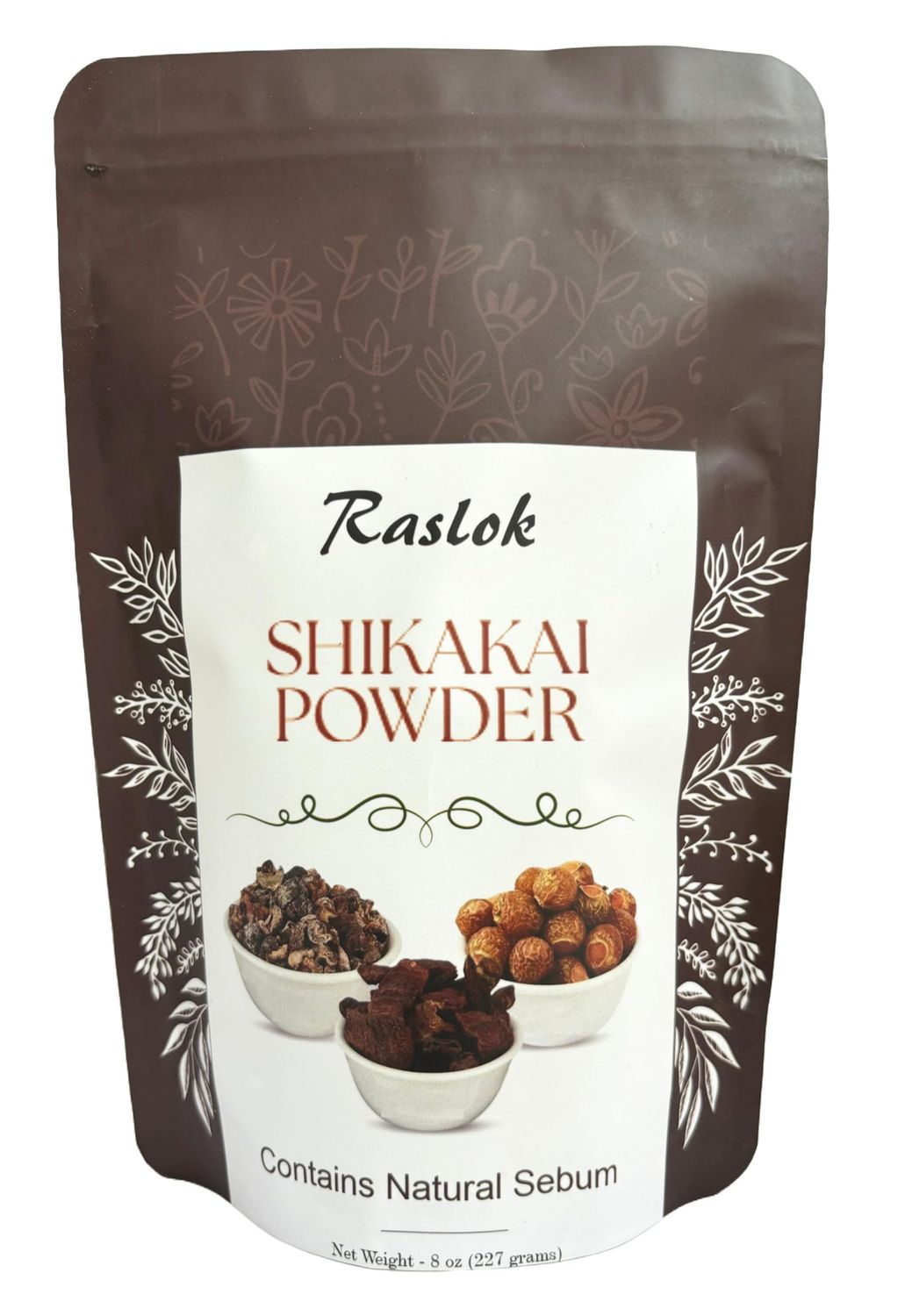 Raslok Shikakai Powder Natural Hair Cleanser Conditioner 100 Pure Acacia concinna Fruit Pods Powder (8 oz)