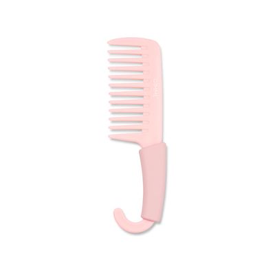 Gimme Beauty - Pink Detangling Shower Comb With Grip Handle - Wide Tooth Comb Great for Wet Brushing Untangling Curls - Big Comb Easily Distributes Hair Care Products for Dry Wet Hair (1 Count)