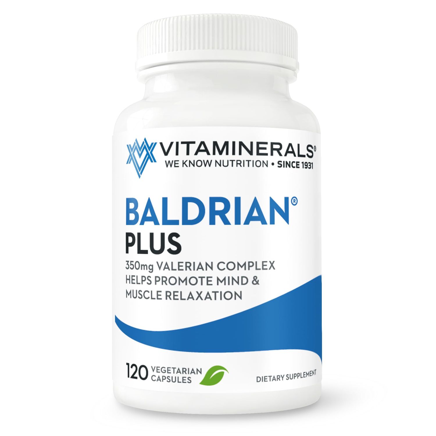 Vitaminerals 33 Baldrian Plus Natural Relaxing Support Standardized Valerian Extract (120)