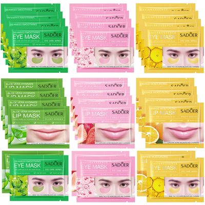 30 PCS Eye Masks Lip Mask,Under Eye Patches for Reducing Fine Lines and Dark Circles,Gel Crystal Lip Care Pads Mask Bulk for Moisturizing, Spa or Wrinkles Patches for Women Mother&#39;s Day Gifts