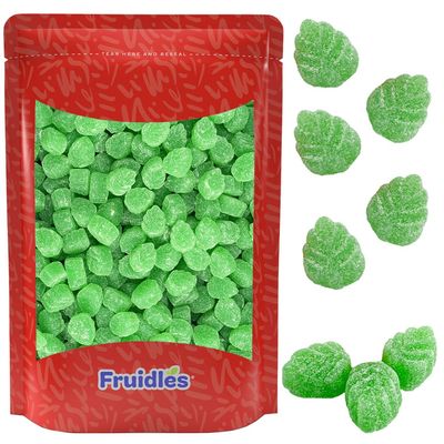 Fruidles Spearmint Leaves, Delicious Gummy Jelly Candy, Gluten-Free, Fun and Festive Holiday Snacking (Half-Pound)