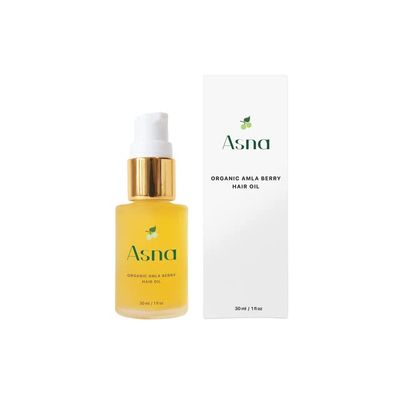 Asna Amla Berry Hair Oil, 100 COLD-PRESSED, Organic, STIMULATES NATURAL GROWTH, Nourishes Moisturizes HairScalp, AYURVEDIC Blend of VITAMIN C, Antioxidants, Essential Fatty Acids, 30ml (1 oz)
