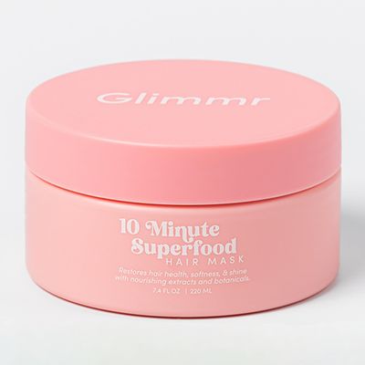 Glimmr 10-Minute Hair Mask for Damaged Hair - Deep Conditioner with Bonding Protein, Castor Oil Superfood Extracts - Restores Shine, Reduces Breakage, Softens, Strengthens Adds Fullness