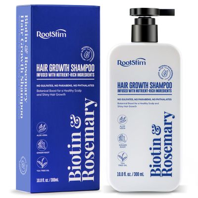 Biotin Rosemary Shampoo for Hair Growth: Hair Loss Shampoo for Thinning Hair Infused with Natural Nutrient Rich Ingredients for Hair thickening Sulfate Free 10 fl oz