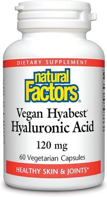 Natural Factors - Hyabest Hyaluronic Acid, Supports Healthy Joints Skin, 60 Vegetarian Capsules