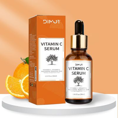 Vitamin C Brightening Serum with Hyaluronic Acid Vitamin E - Dark Even Skin Tone for Women (30ml1.01 fl.oz.)
