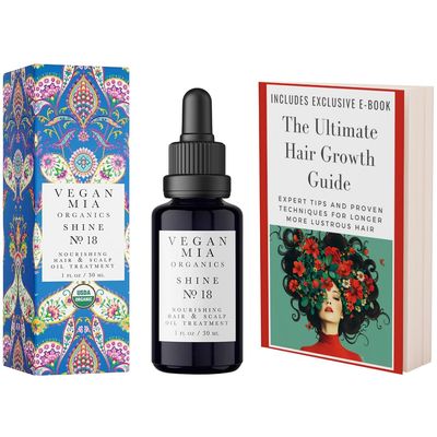 USDA Organic Rosemary Oil for Hair Growth with Castor, Jojoba More by Vegan Mia for Intense Nourishment Dry Scalp Treatment - Get Healthier, Thicker Shiny Hair Naturally (with Exclusive eBook)