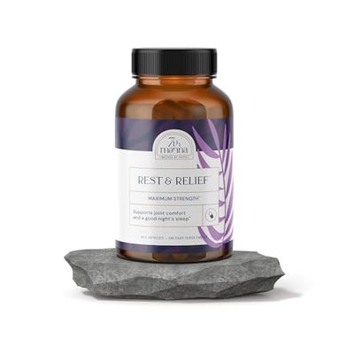 7th Manna Rest Relief Joint Support Supplement for Women Men with Ashwagandha, GABA, L-Theanine Melatonin - Supports Joint Comfort Restful Sleep - 60 Capsules