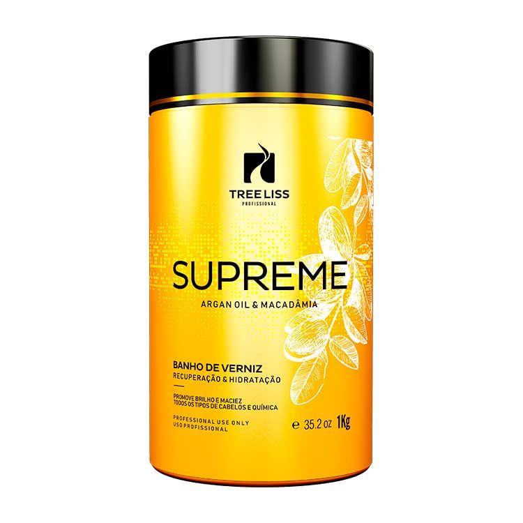 Tree Liss Banho de Verniz Supreme 1Kg Varnish Shine Hair Mask Gloss Hidration