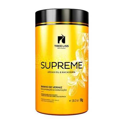 Tree Liss Banho de Verniz Supreme 1Kg Varnish Shine Hair Mask Gloss Hidration