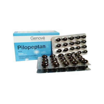 3 Pack Genov Pilopeptan 60 Capsules - Oral Treatment to Stop Hair Loss - Hair Regrowth Treatment For Women and Men - Spain