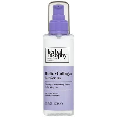 Herbalosophy Bitoin Collagen Hair Serum - Thickening Strengthening Formula for Thin Dry Hair - Salon-Quality Haircare with Natural, Healthy Ingredients. Vegan. Sulfate Paraben Free. 3.38oz