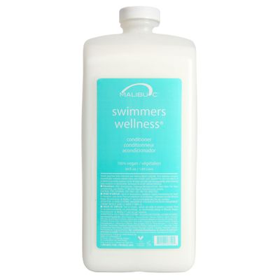 Malibu C Swimmers Wellness Conditioner (64 oz) - Moisturizing Conditioner for Swimmers - Strengthening Proteins Help Prevent Brittle, Dry Hair from Swimming