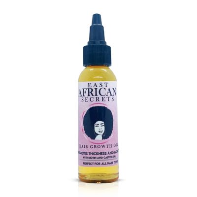 East African Secrets Rapid Hair Growth Oil, All-Natural Oil for Hair Growth, Promotes Thickness and Growth for All Hair Types, Rosemary and Peppermint Oil for Enhanced (2oz)