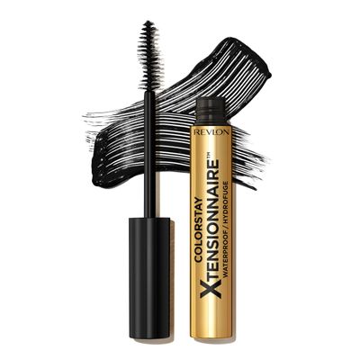 Revlon ColorStay Xtensionnaire Lengthening Lash Serum and Mascara In One, Tapered Brush for 2X Longer Looking Eyelashes, Infused with Pro Vitamin B5, Smudge-Proof, 211 Black Waterproof