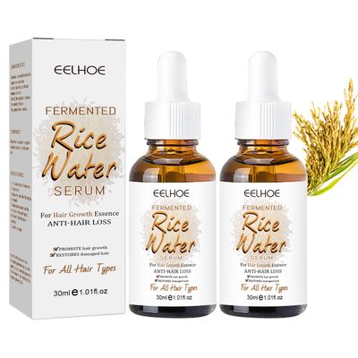 Rice Hair Serum, Fermented Rice Water for Hair Growth - Nourishing, Smooth Hair (2PCS)