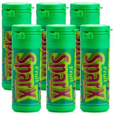 Xlear SparX Sugar-Free Xylitol Hard Candy - On The Go Oral Care for Dry Mouth, Increase Saliva Production, Non-GMO, Gluten-Free - Fruit 1.06 Ounce (Pack of 6)