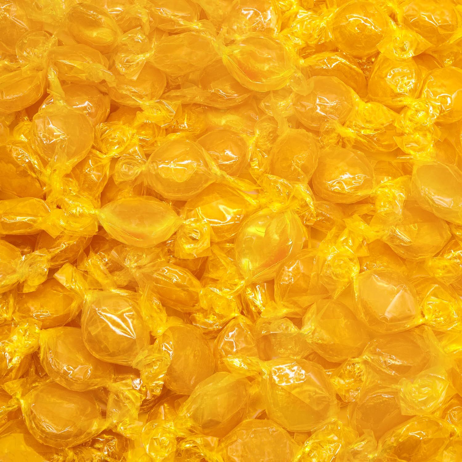 BUTTERSCOTCH Hard Candy 2 lb - Individually Wrapped, Bulk Old Fashioned Candy in Resealable Bag, Classic Creamy Buttery Flavor, Long-Lasting Crunch