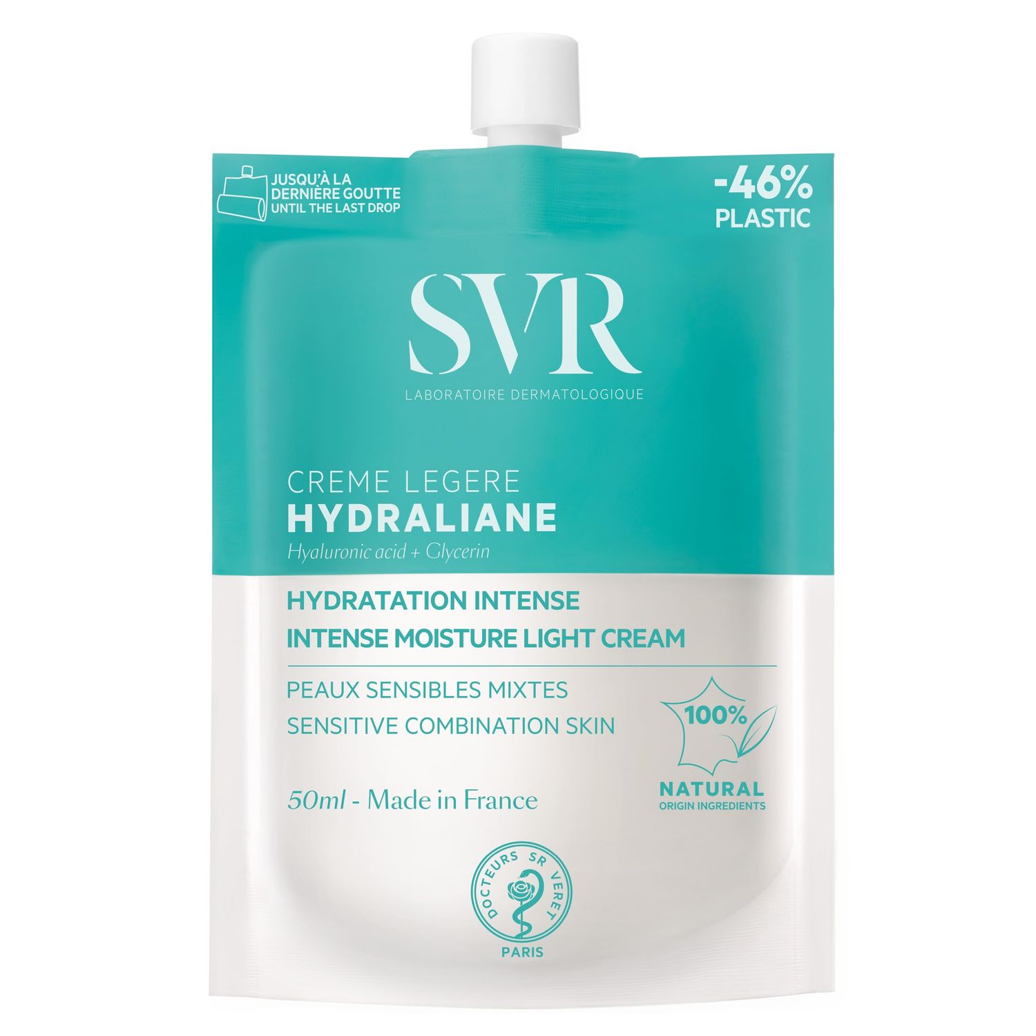 Svr Hydraliane Light Hydrating Face Cream With Hyaluronic Acid Glycerin. Moisturizer For Sensitive Dehydrated Skin, For The Whole Family. Skin Is 72 More Hydrated After 8 Hrs, 1.7 Fl.oz.