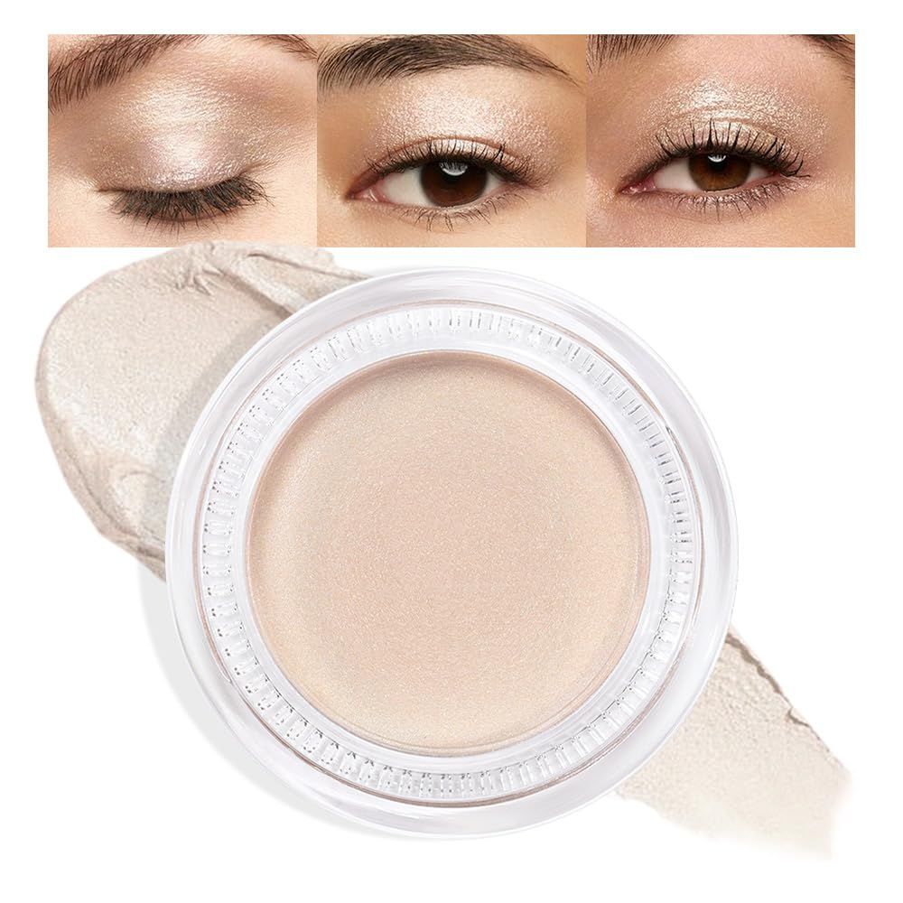 FeiCuiYun Cream Glitter Brulee Shimmer Metallic Eyeshadow Palette Makeup, Natural Single Mini Instant Holographic Eyeshadow For Older Women, Sombras Crema Para Ojos, Talc, Paraben Cruelty Free, 705