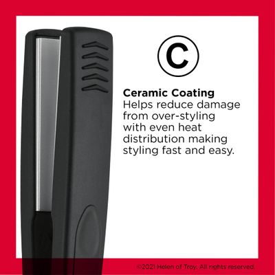 Revlon Smooth and Straight Ceramic Flat Iron Fast Results, Smooth Styles (1 in)