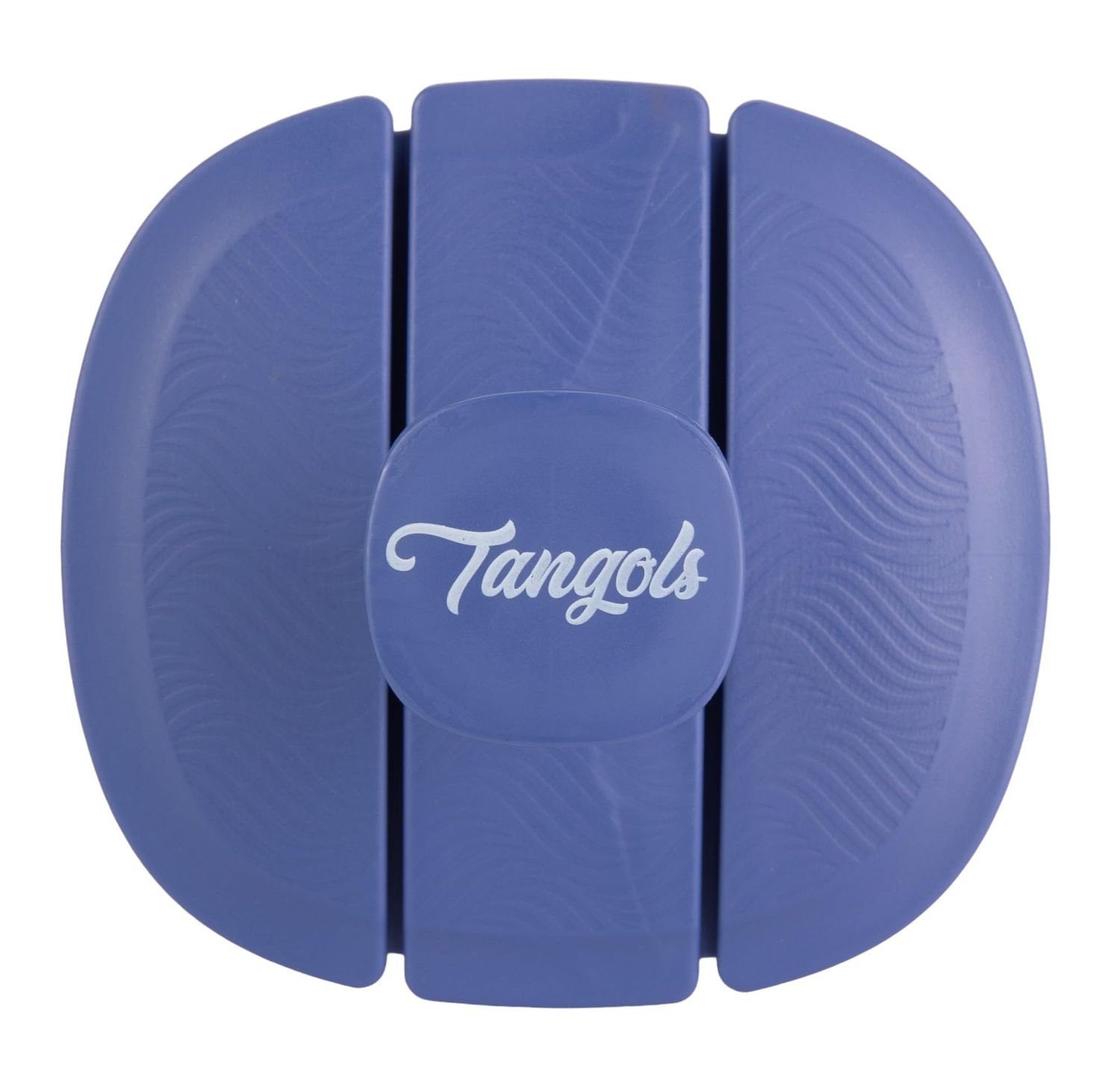 Tangols Triple-Fold Elastic Shampoo Hair Brush with Flexible-Soft Bristles, Promotes Hair Growth Dandruff Removal, Scalp Exfoliator Head Massager Shampoo Shower Brush for All Hair Types (Blue)