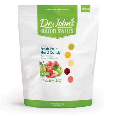 Dr. Johns Sugar Free Candy, Healthy Hard Candy with Zero Sugar, Low Calorie Snacks, Keto Friendly, Vegan, Gluten Free, Fresh Fruit Flavors, 252 Count, 2.5 LB