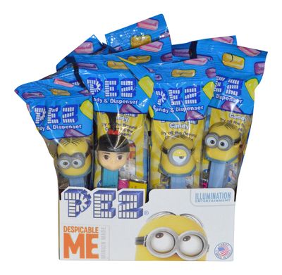 PEZ Candy Minions assorted fruit (Pack of 12)