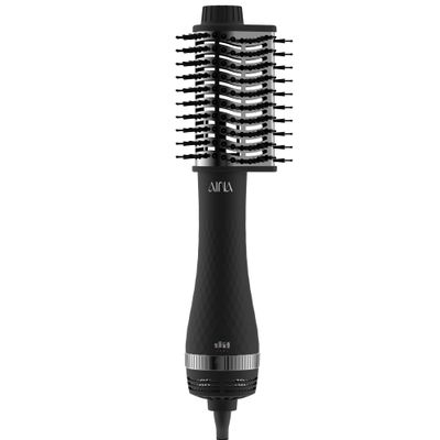 AINA Hot air Brush, Blow Dryer 65MM 2-in-1 Titanium Brush Dryer, 3 Heat Settings 360 Vented Airflow 110VALCI Plug