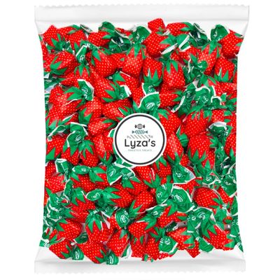 Arcor Strawberry Bon Bons - Classic Filled Hard Candy - Bulk Bags by Lyza&#39;s Sweets Treats (2 Pounds)