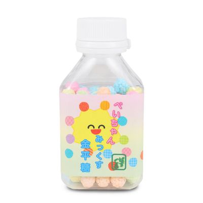 Konpeito Japanese Traditional Sugar Confections in Mini Bottle (Mixed-Fruit)