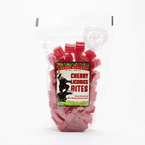 Cherry Republic Cherry Licorice Bites - Resealable Pack Gourmet Snack - Single 8 oz. Bag