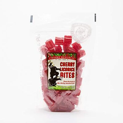 Cherry Republic Cherry Licorice Bites - Resealable Pack Gourmet Snack - Single 8 oz. Bag