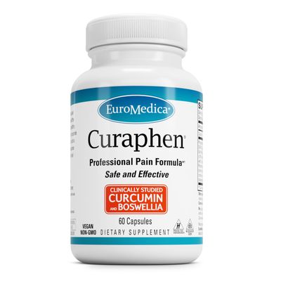 Euromedica Curaphen - Curcumin Supplement for Circulation Endorphin Support - Support for Occasional Discomfort - Aids Healthy Muscles - 60 Capsules